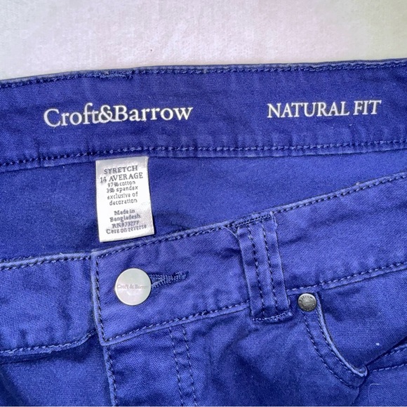 Croft & Barrow Natural Fit Stretch Bootcut Bright Blue Jeans Women’s Size 14 - Picture 7 of 7